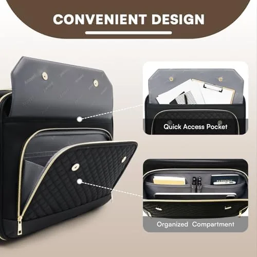 Another view of the Arcoyard Rolling Laptop Bag Women, Rolling Briefcase for Women for