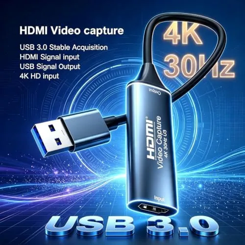 Close look at the 4K 30FPS HDMI Video Capture Card, HDMI to USB 3.0 build quality