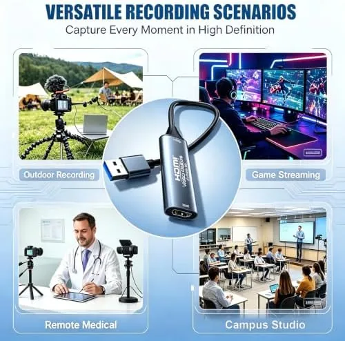The 4K 30FPS HDMI Video Capture Card, HDMI to USB 3.0 compared in context