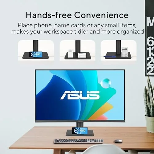 Detail shot of the ASUS 24" 1080P Computer Monitor (VA249QG) ,  IPS, Full HD features