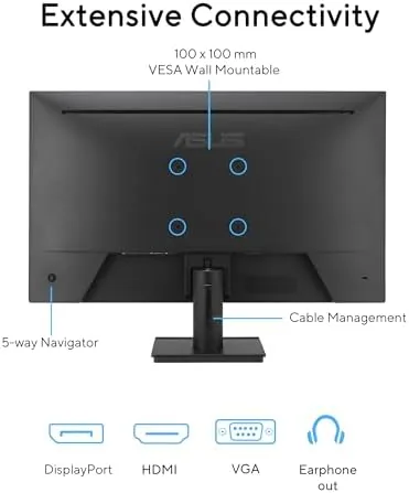 The ASUS 24" 1080P Computer Monitor (VA249QG) ,  IPS, Full HD compared in context