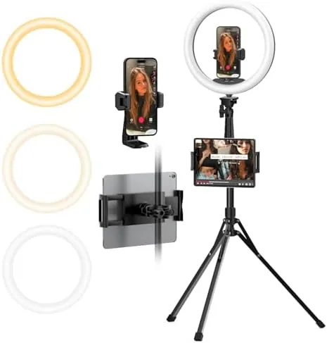 UBeesize 12" Ring Light with 74" Extendable Tripod Stand and Tablet Holder | LED Review: Tested and Rated