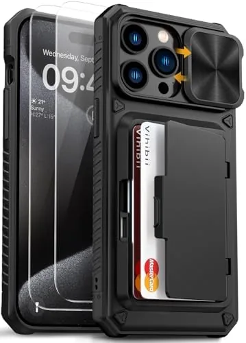 Vihibii for iPhone 15 Pro Max Case Wallet with HD Screen Protector, Black | Review: Tested and Rated