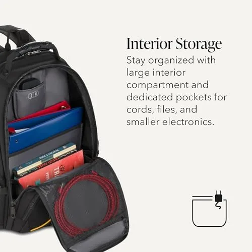 Another view of the SWISSGEAR 1900 ScanSmart Laptop Backpack, Fits Most 17-Inch Laptops, TSA-Friendly