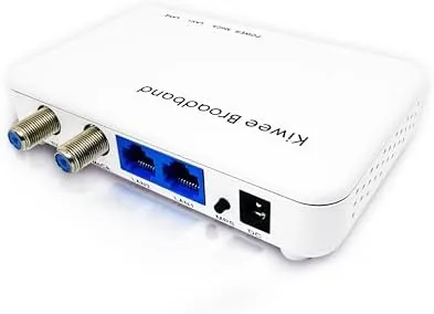 Close look at the Kiwee Broadband MoCA 2.5 Adapter with Dual 2.5GbE Ports (2-Pack) build quality