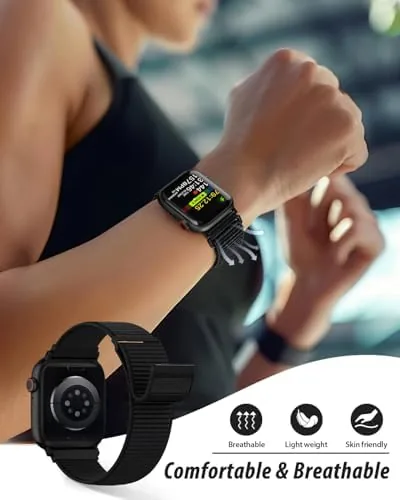 The Nylon Sport Loop Band Compatible with Apple Watch Bands 44mm in real use