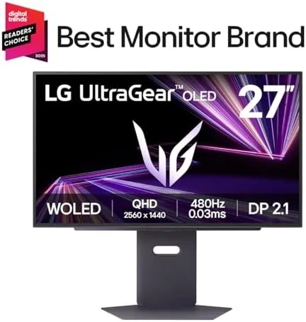 Close look at the LG 27GX790A-B 27-inch Ultragear OLED Gaming Monitor QHD 1440p 480Hz build quality