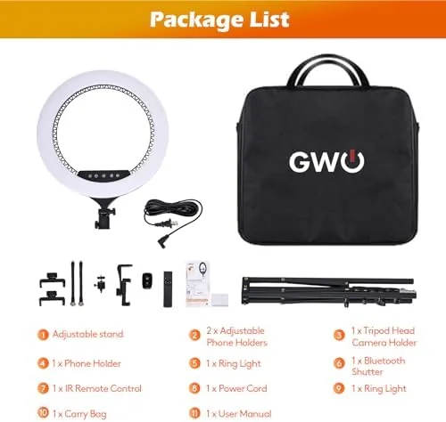 Testing the GWO 18 inch LED Ring Light with Tripod Stand 6000K over two weeks