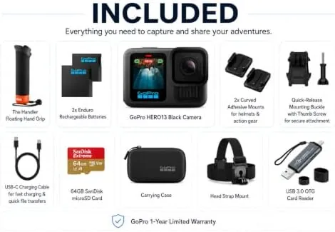 Close look at the GoPro HERO13 Black Action Camera with 5.3K60 Video, 27MP Photos build quality