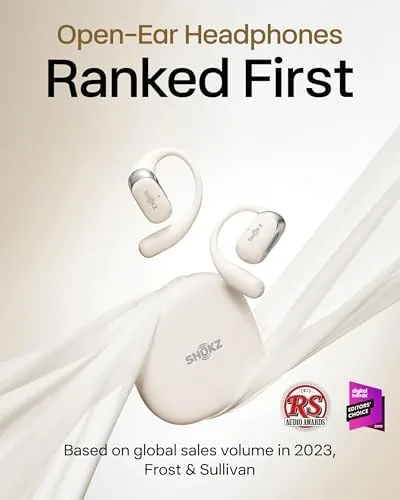 Close look at the SHOKZ OpenFit 2 Open-Ear Earhook Bluetooth Earbuds, White,48H Playtime | build quality