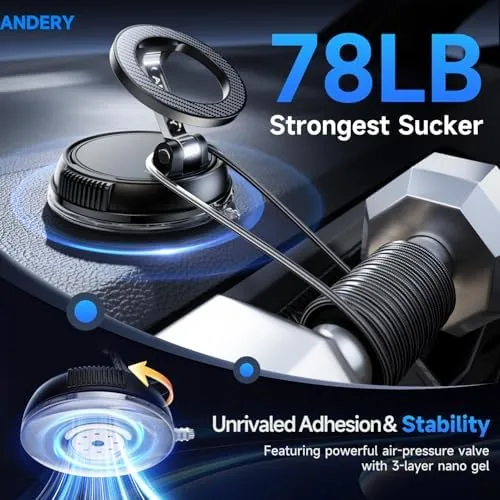 The 360 degree ball joint rotating the phone into landscape orientation