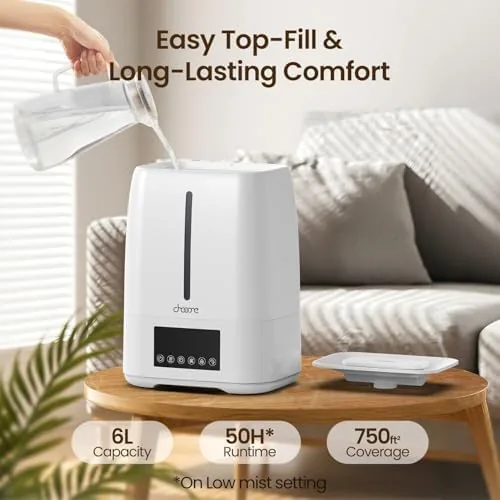 Close look at the 6L Top Fill Ultrasonic Humidifier - Cool and Warm Mist build quality