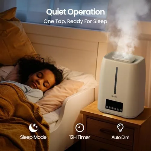 The 6L Top Fill Ultrasonic Humidifier - Cool and Warm Mist in real use