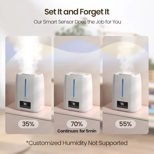 Another view of the 6L Top Fill Ultrasonic Humidifier - Cool and Warm Mist
