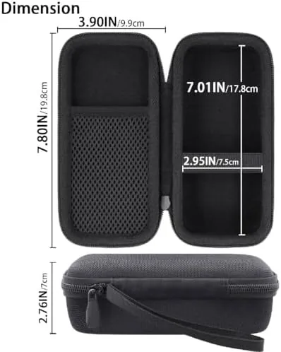 The co2CREA hard case next to a generic pouch and a bare power bank