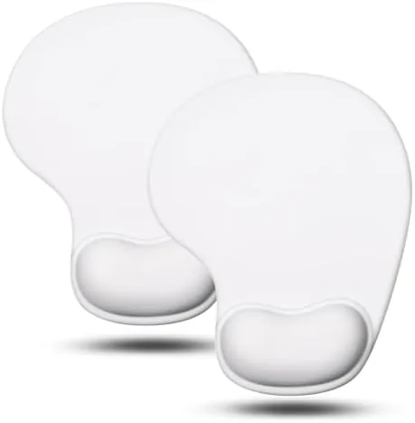 JIKIOU Ergonomic Mouse Pad with Gel Wrist Rest 2 Pack, Portable Small Blank | Review: Tested and Rated