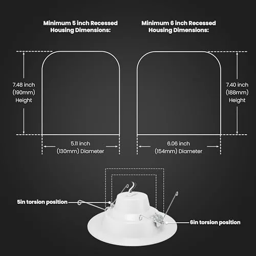 The Feit Electric 5/6in LED Recessed Downlight Retrofit Kit, 75W Eq in real use