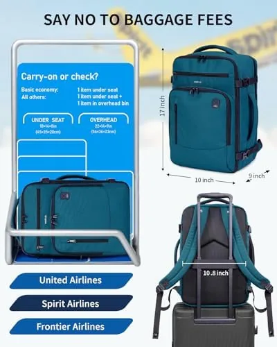 Close look at the ECOHUB Travel Backpack Airline Approved Under Seat Personal Item Bag build quality