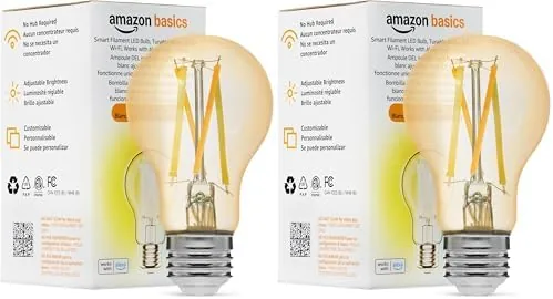 Testing the Amazon Basics A19 Smart Filament LED Bulb, Tunable White, Dimmable over two weeks