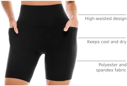 The Leafigure 2 Pack Womens Biker Shorts with Pockets 6" | in real use