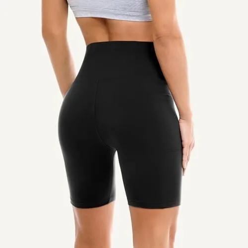 Another view of the Leafigure 2 Pack Womens Biker Shorts with Pockets 6" |