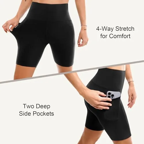 The Leafigure 2 Pack Womens Biker Shorts with Pockets 6" | compared in context