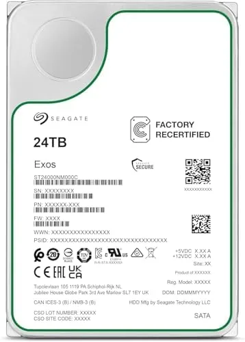 Close look at the Seagate Exos X24 24TB Enterprise Hard Drive HDD SATA 6Gb/s build quality