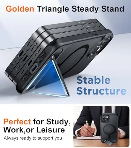 Another view of the Compatible with iPhone 14 Case/iPhone 13 Case,[Built-in Invisible Kickstand][Compatible with