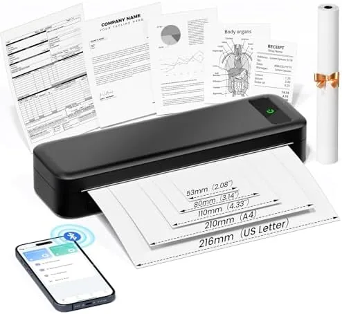 Portable Printers Wireless for Travel, A285M Small Inkless Thermal Printer | Bluetooth Mobile Mini Review: Tested and Rated