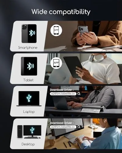 Close look at the Portable Printers Wireless for Travel, A285M Small Inkless Thermal Printer build quality