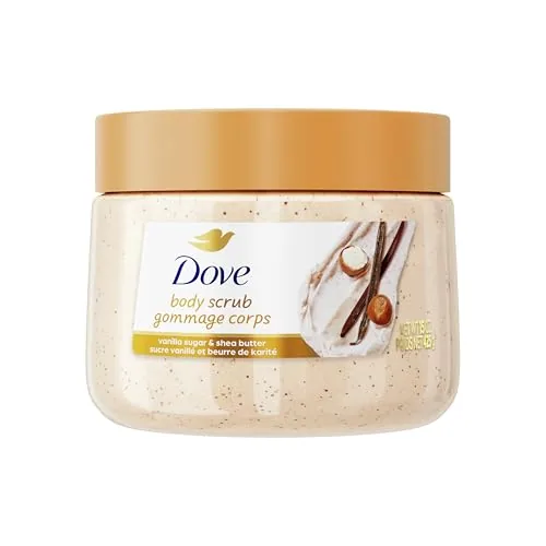 Dove Vanilla Sugar & Shea Butter Body Scrub Exfoliates and Deeply 15 oz | Review: Tested and Rated