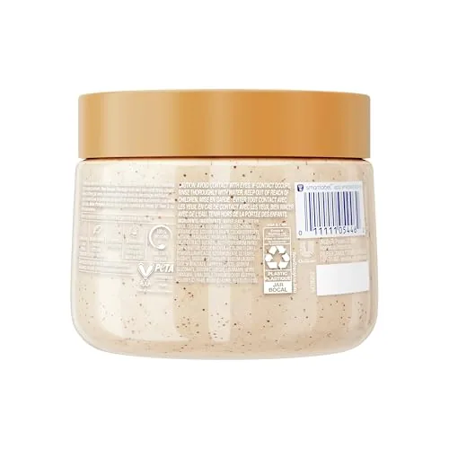 Close look at the Dove Vanilla Sugar & Shea Butter Body Scrub Exfoliates and build quality
