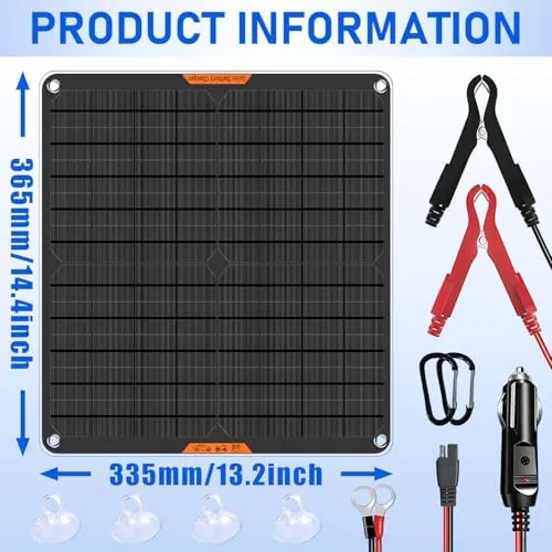 Testing the 20 Watt 12 V Solar Car Battery Charger & Maintainer over two weeks