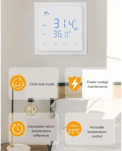 The Smart Electric Floor Heating Thermostat 16A AC85V‑250V Home Thermostat, Easy compared in context
