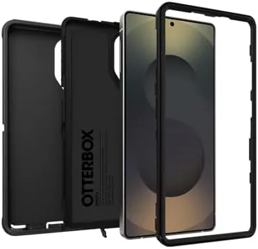 The OtterBox Galaxy S25 Ultra Defender next to a slim case for comparison