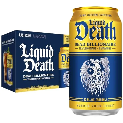 Liquid Death Dead Billionaire Iced Tea Review: Black Tea Meets Lemonade in a Tallboy