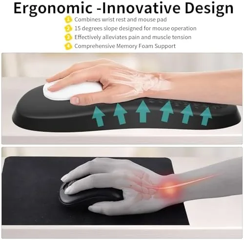 Close look at the Ergonomic Mouse Pad with Wrist Rest Support, Mousepad with Comfortable build quality