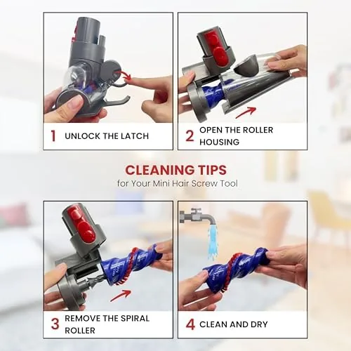 The roller being unwound to remove wrapped pet hair