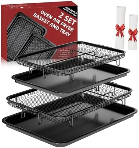 Air Fryer Basket for Oven, 2 Set Oven Air Fryer Basket and Tray For Review: Tested and Rated