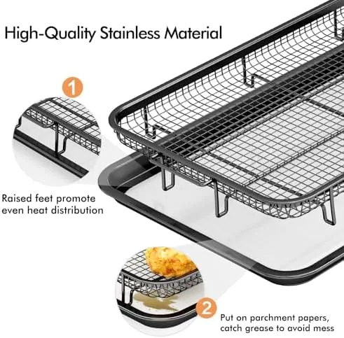 The Air Fryer Basket for Oven, 2 Set Oven Air Fryer in real use