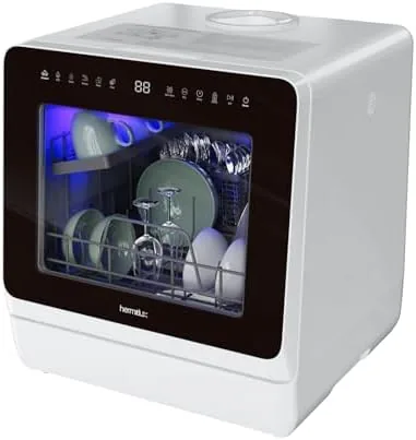 Hermitlux Countertop Dishwasher, 7 Washing Programs Portable Dishwasher | Mini Dishwashers with 5-Liter Built-in Review: Tested and Rated