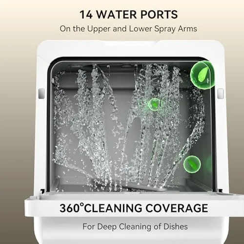 The Hermitlux Countertop Dishwasher, 7 Washing Programs Portable Dishwasher | Mini compared in context