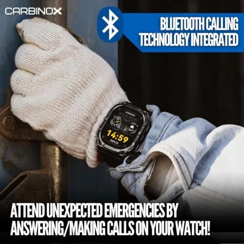 The CARBINOX Vortex Smart Watch with with 6 Pack Bands 22 in real use