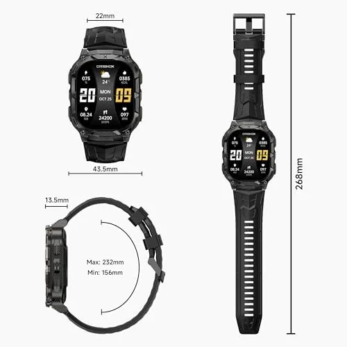Testing the CARBINOX Vortex Smart Watch with with 6 Pack Bands 22 over two weeks