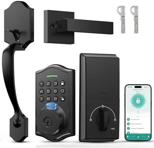Keyless Entry Door Lock with Handle,Fingerprint Smart Front Door Lock Set,APP Control, Electronic Keypad Review: Tested and Rated