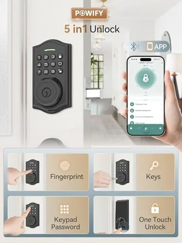 Close look at the Keyless Entry Door Lock with Handle,Fingerprint Smart Front Door Lock build quality