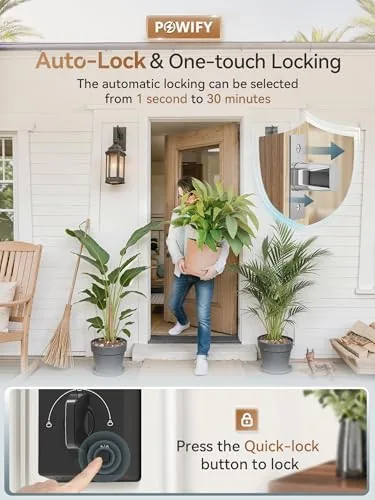 The Keyless Entry Door Lock with Handle,Fingerprint Smart Front Door Lock in real use