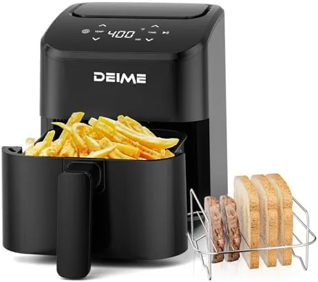 DEIME Air Fryer, Small Digital 3 Qt Airfryer Space Saving Compact, Bake, Reheat, Roasts Review: Tested and Rated