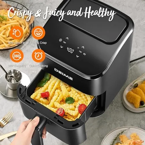 The DEIME Air Fryer, Small Digital 3 Qt Airfryer Space Saving in real use
