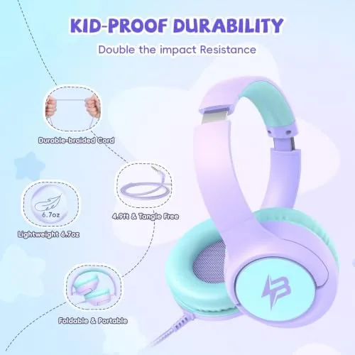 The Kids Headphones Wired for School, 3.5mm Safe Volume Limit with in real use